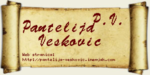 Pantelija Vesković vizit kartica